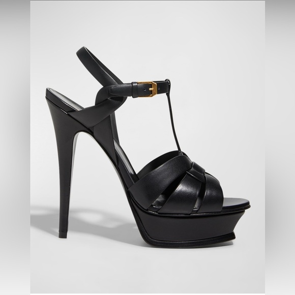 Saint Laurent NWT SIZE 7
Tribute Leather 105mm Platform Sandals - Picture 2 of 16